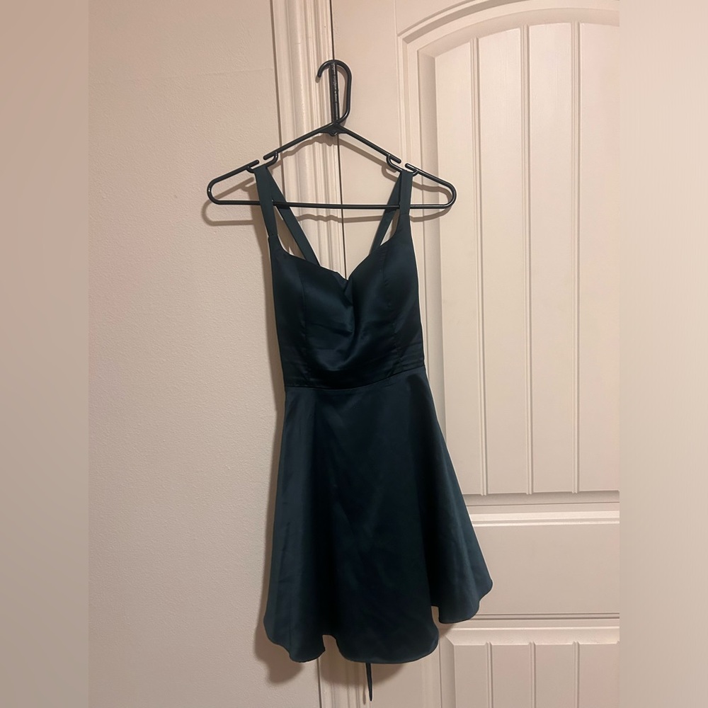 dillards dark green homecoming dress size medium